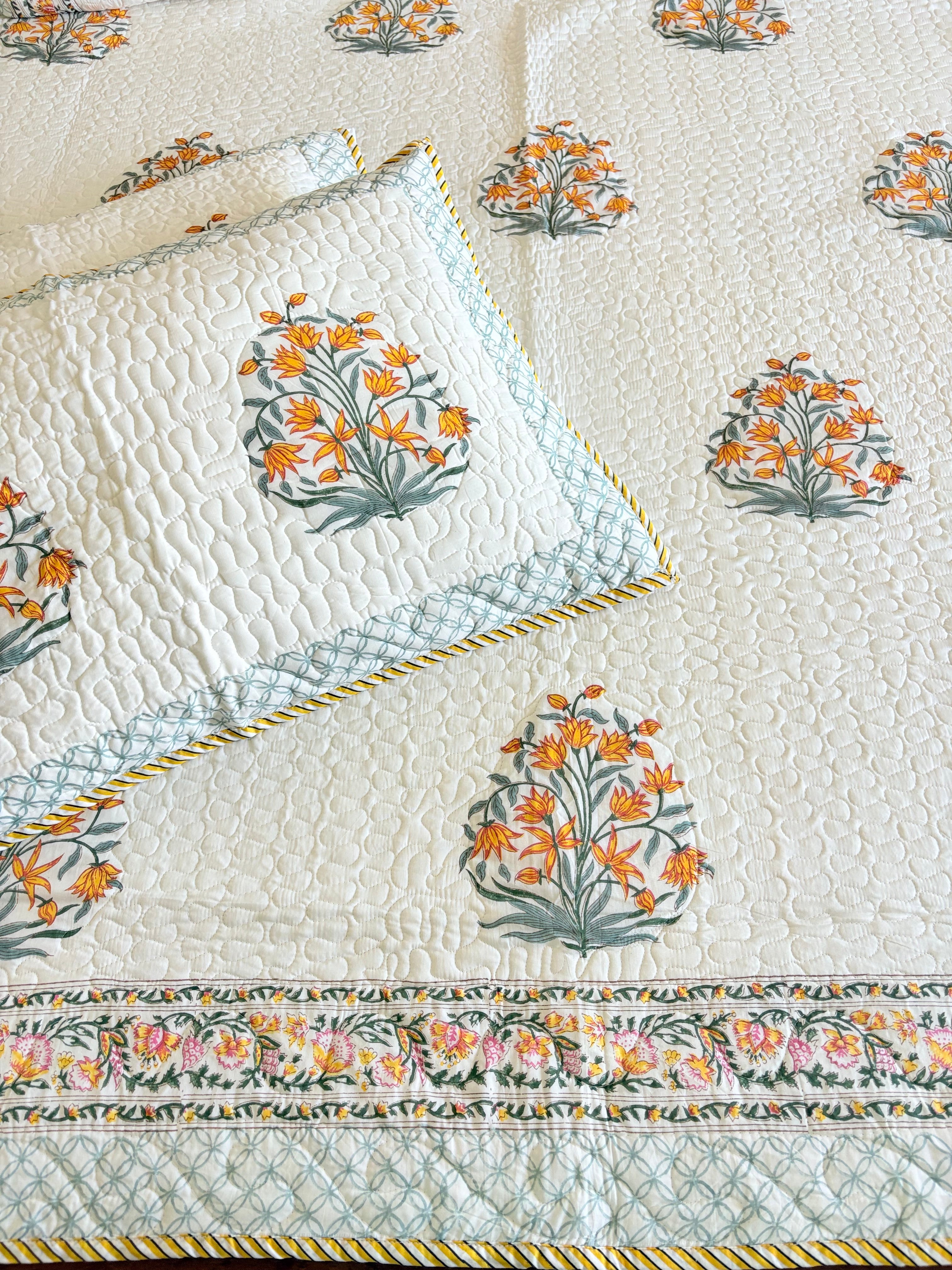 Bed Covers - Yellow Bouquet