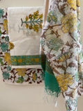 Unstitched Cotton Suit piece with Kota Doriya dupatta 3 piece set- Imprints Touch
