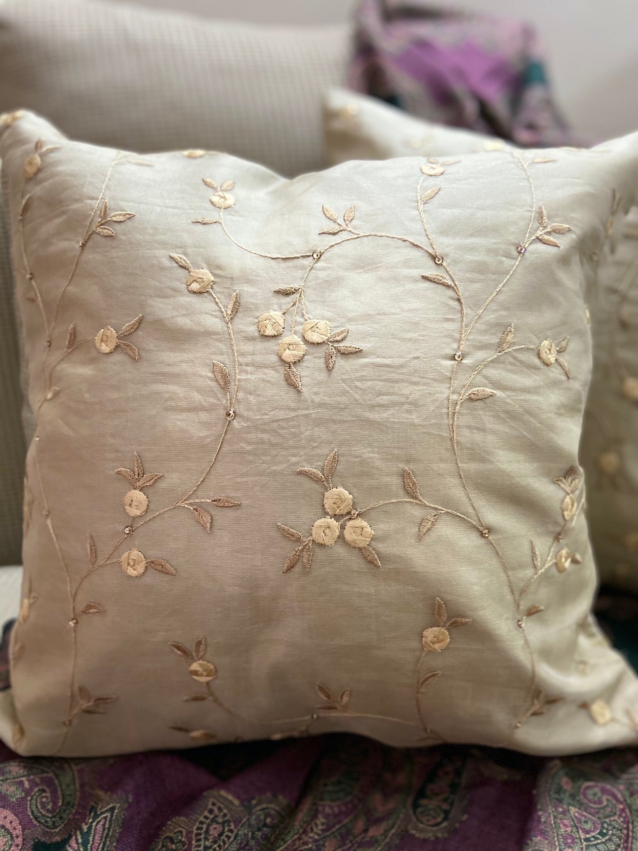 Cushion Cover - Organza Swarovski