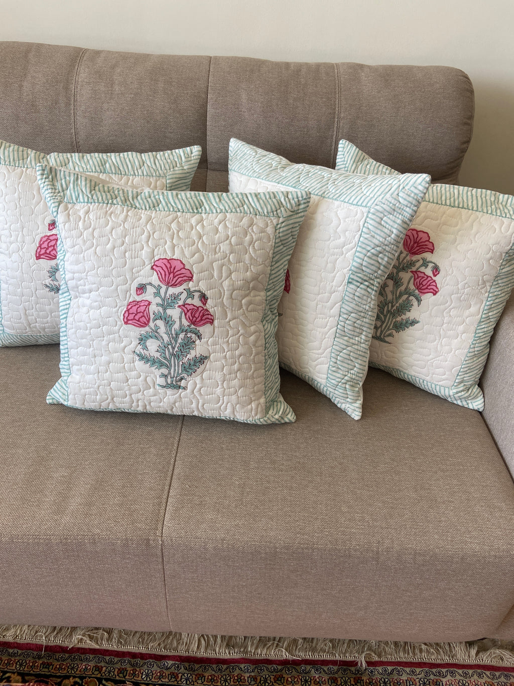 Cushion Cover - Pink Pansy